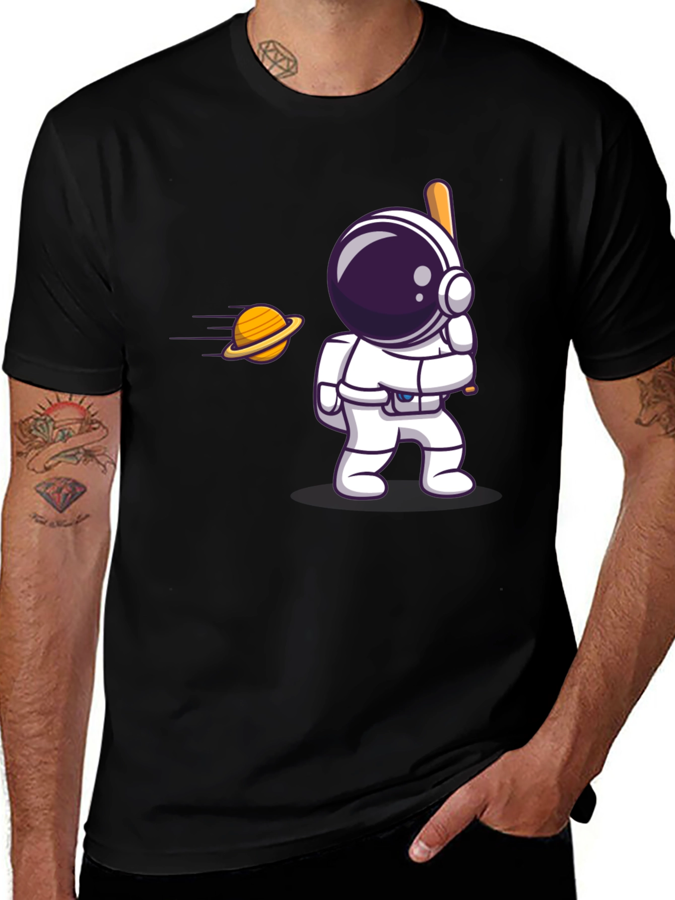 Astronaut Hitting Planet T-Shirt