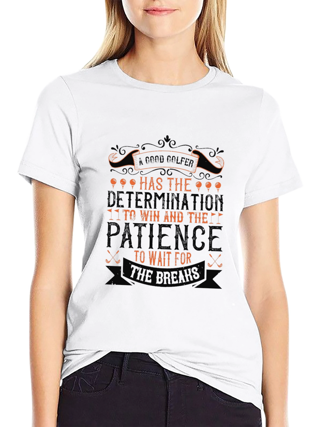 Golf Determination & Patience Graphic Tee - Golfer Gift