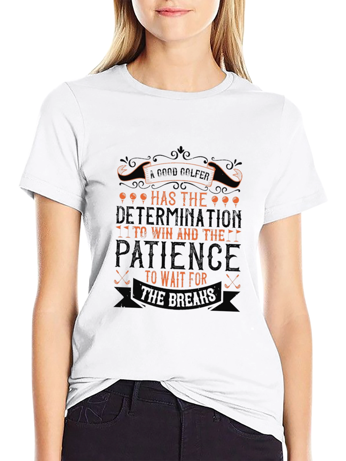 Golf Determination & Patience Graphic Tee - Golfer Gift