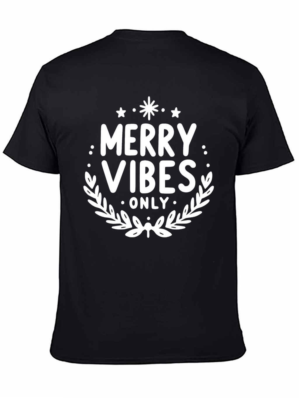 Merry Vibes Only Black T-Shirt