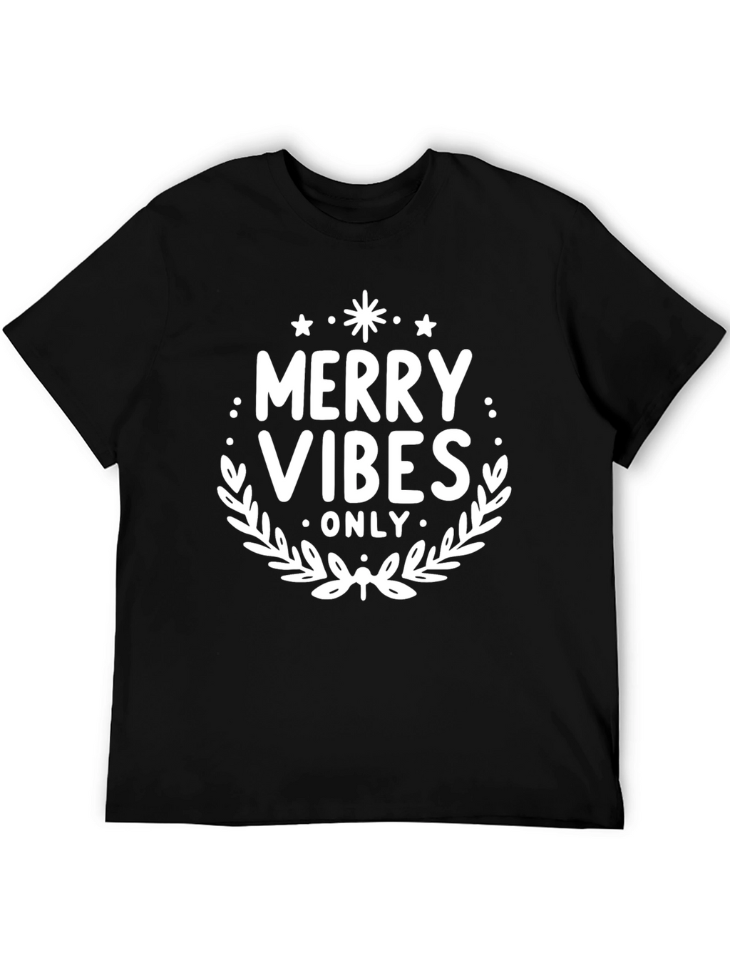 Merry Vibes Only Black T-Shirt