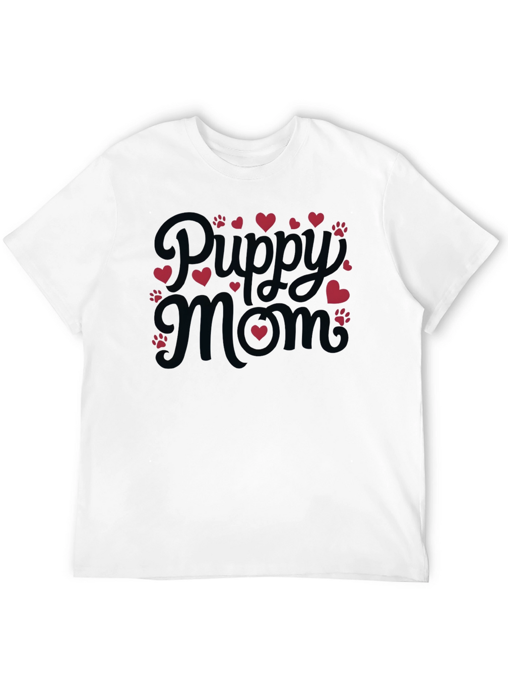 Puppy Mom Black T-Shirt