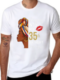 Stepping Into My 35th Birthday Like A Queen T-Shirt