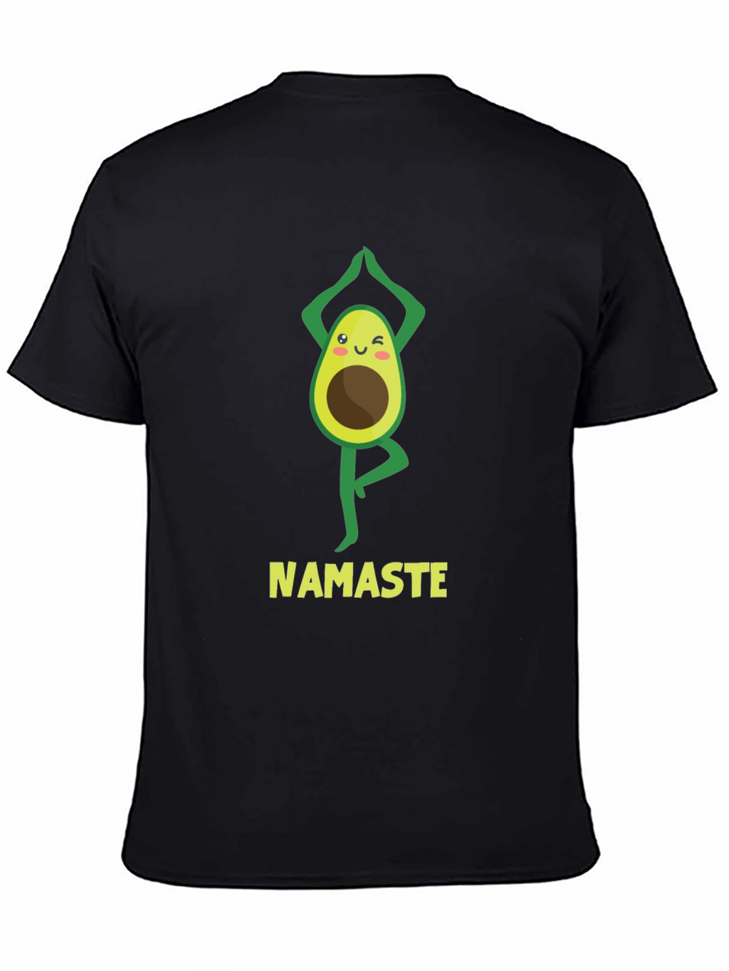 Namaste Avocado Yoga Black T-Shirt