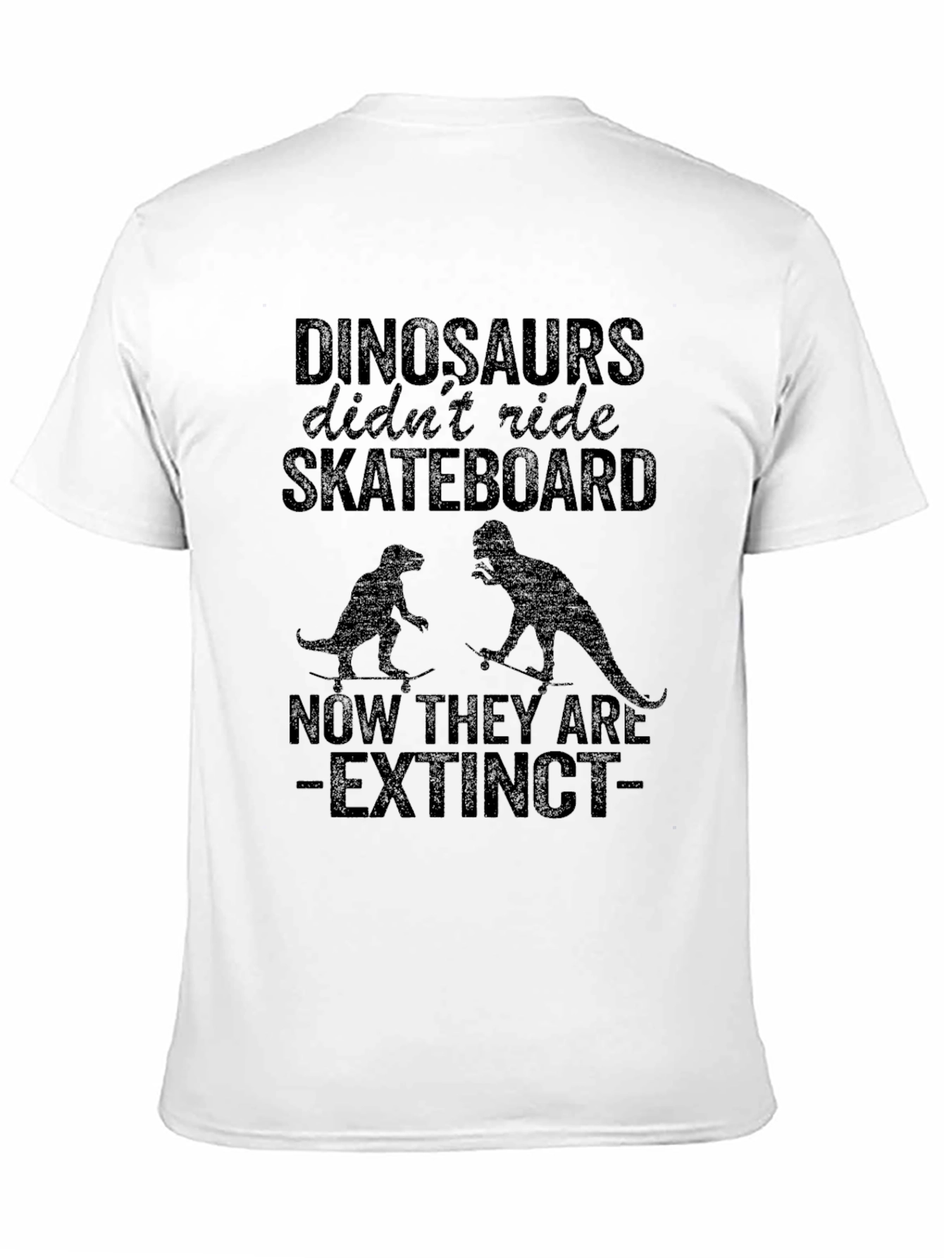 Dinosaurs Skateboarding Extinct T-Shirt