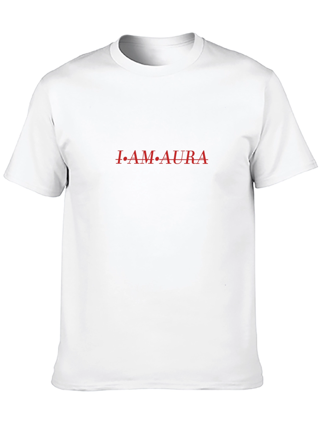 I AM AURA Red Graphic Black T-Shirt