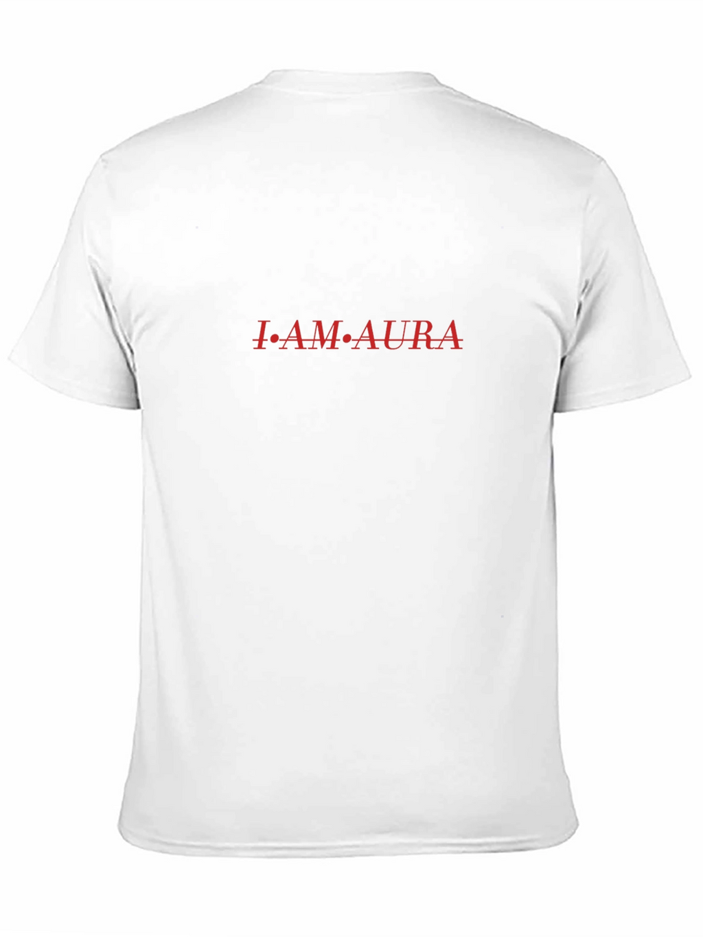 I AM AURA Red Graphic Black T-Shirt