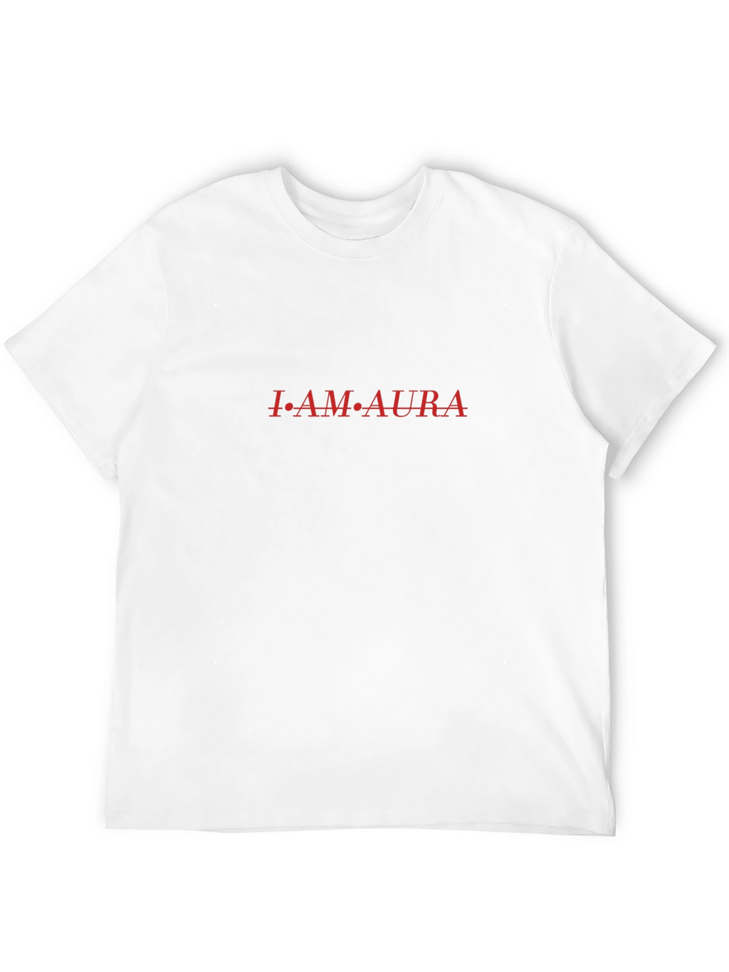 I AM AURA Red Graphic Black T-Shirt