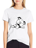 Resting Pit Face T-Shirt - Black Dog Lover Tee