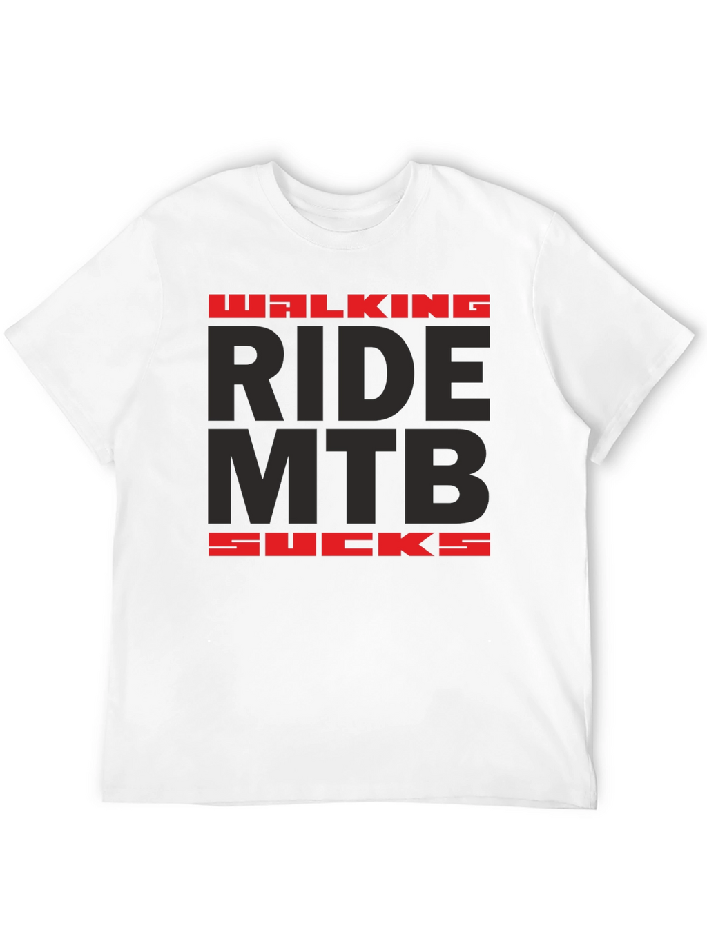 Walking Ride MTB Sucks Black Graphic Tee