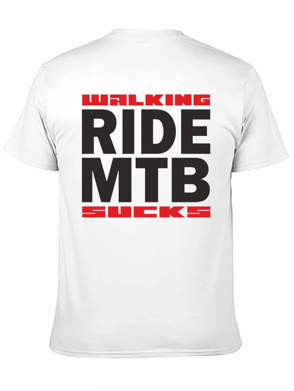 Walking Ride MTB Sucks Black Graphic Tee