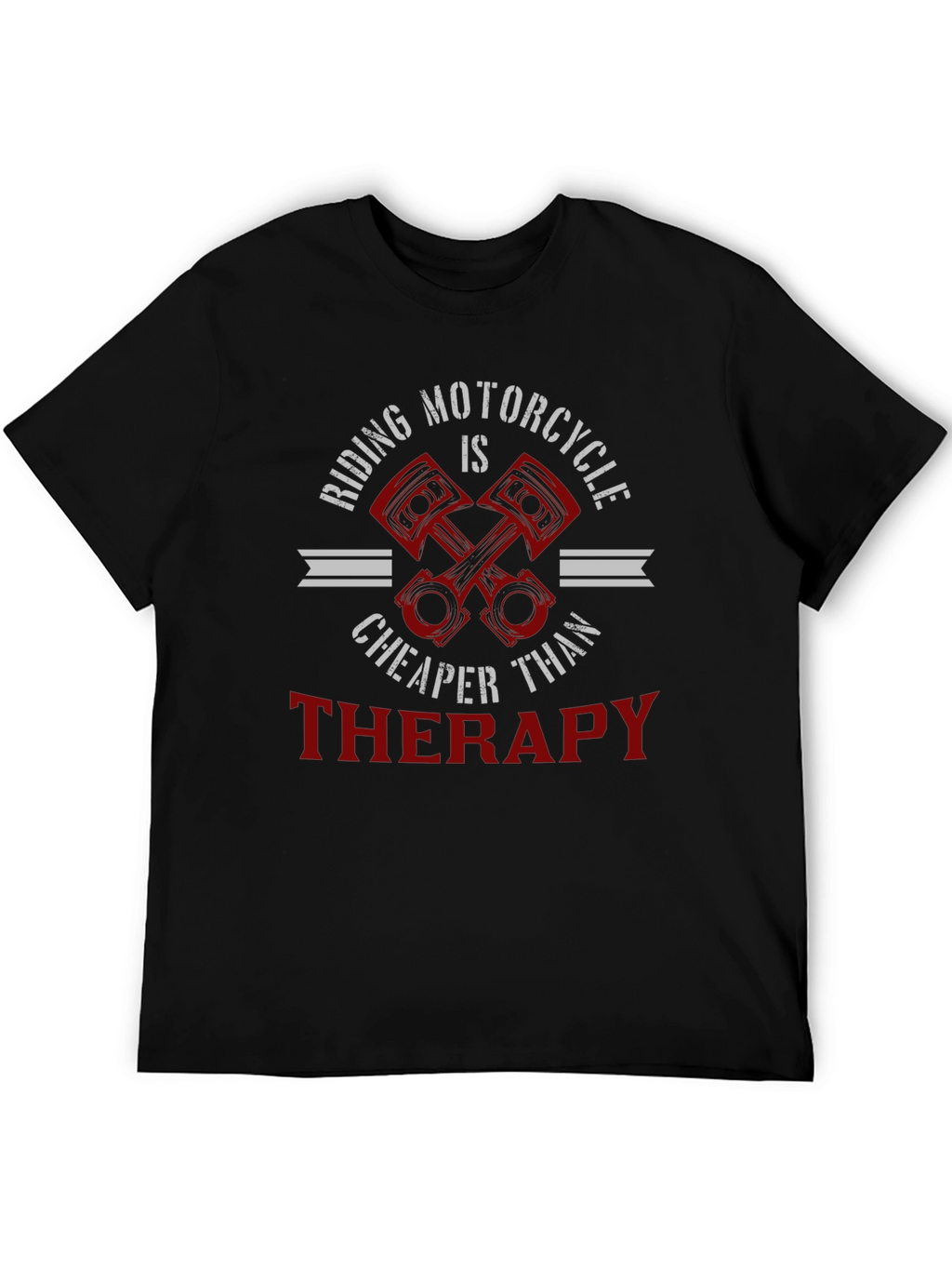 Riding Motorcycle Therapy Graphic T-Shirt