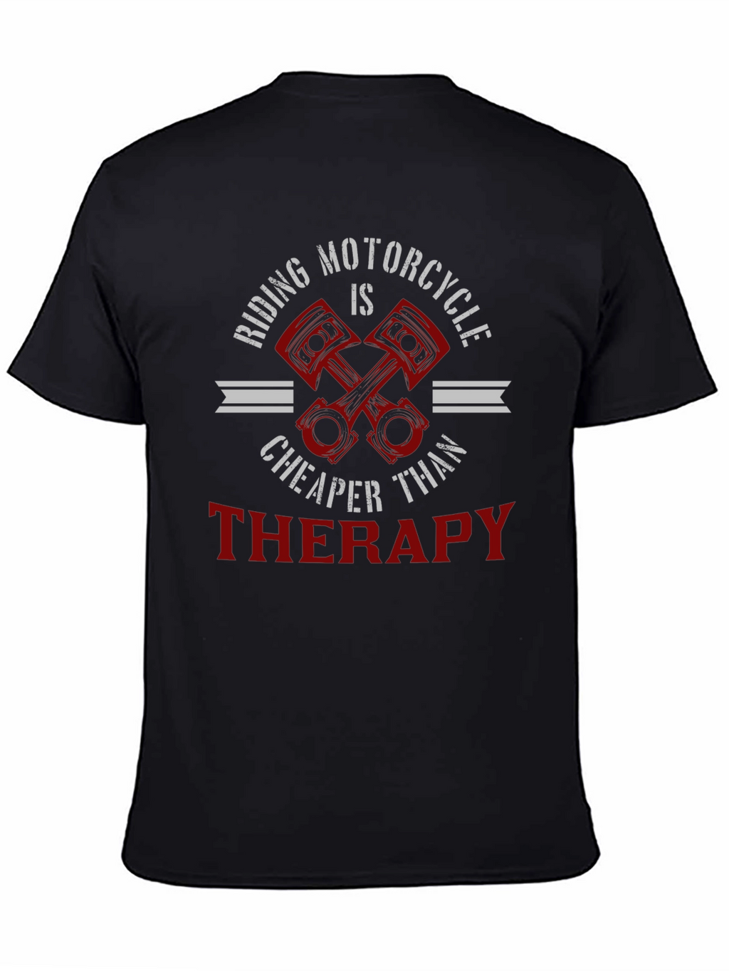 Riding Motorcycle Therapy Graphic T-Shirt