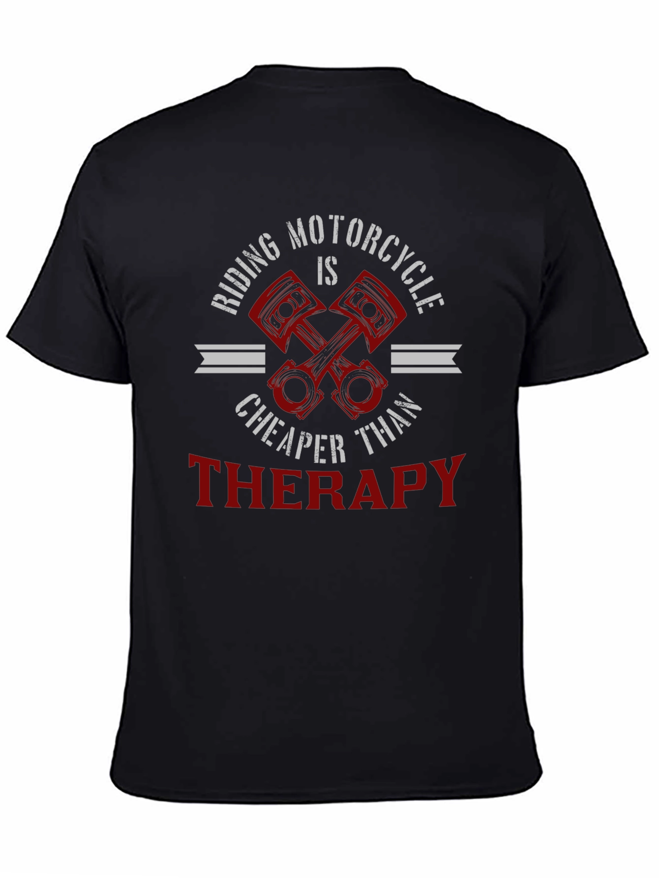 Riding Motorcycle Therapy Graphic T-Shirt