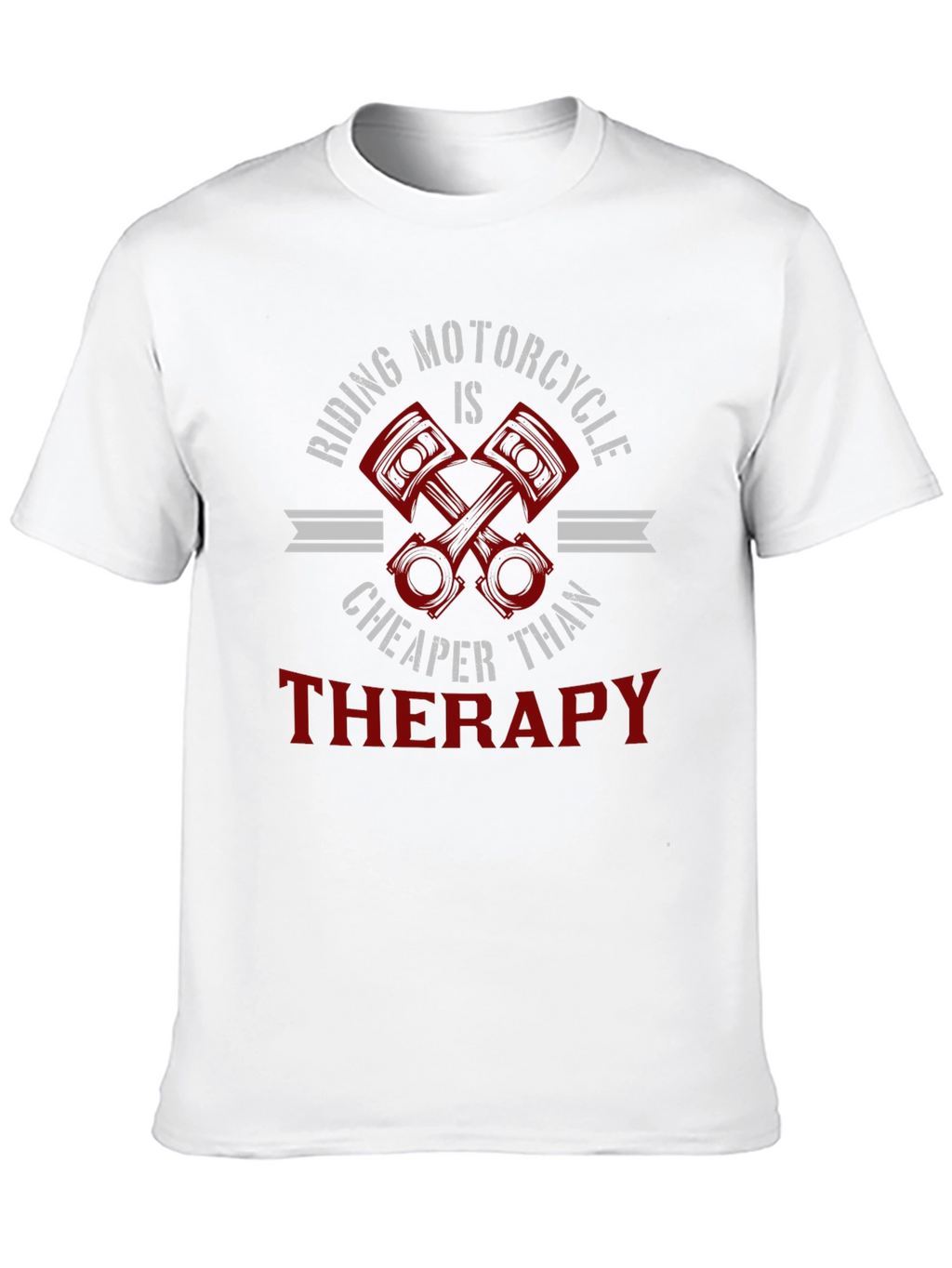 Riding Motorcycle Therapy Graphic T-Shirt