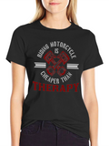 Riding Motorcycle Therapy Graphic T-Shirt