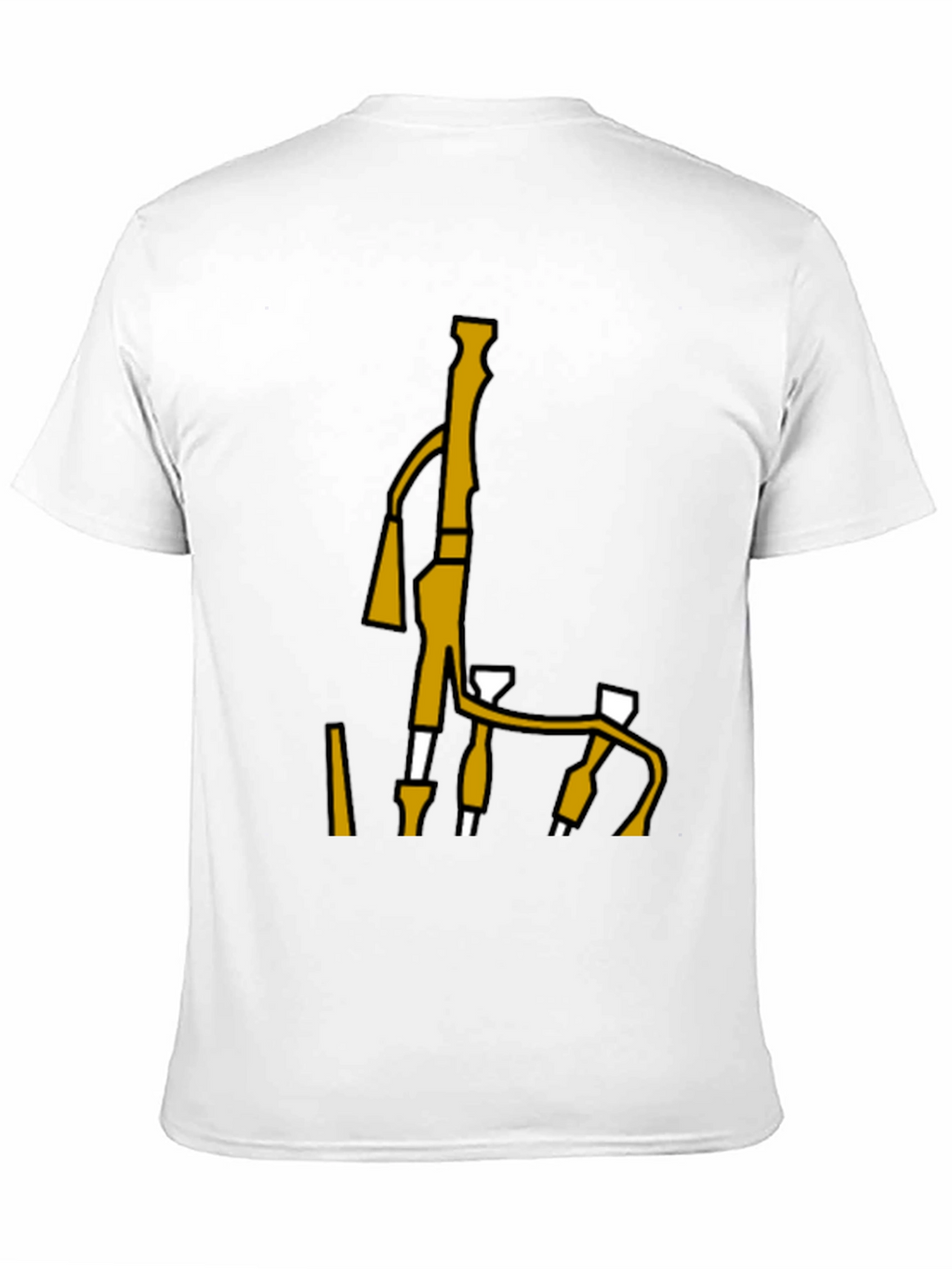 Bagpipes Graphic Tee - Black Cotton T-Shirt