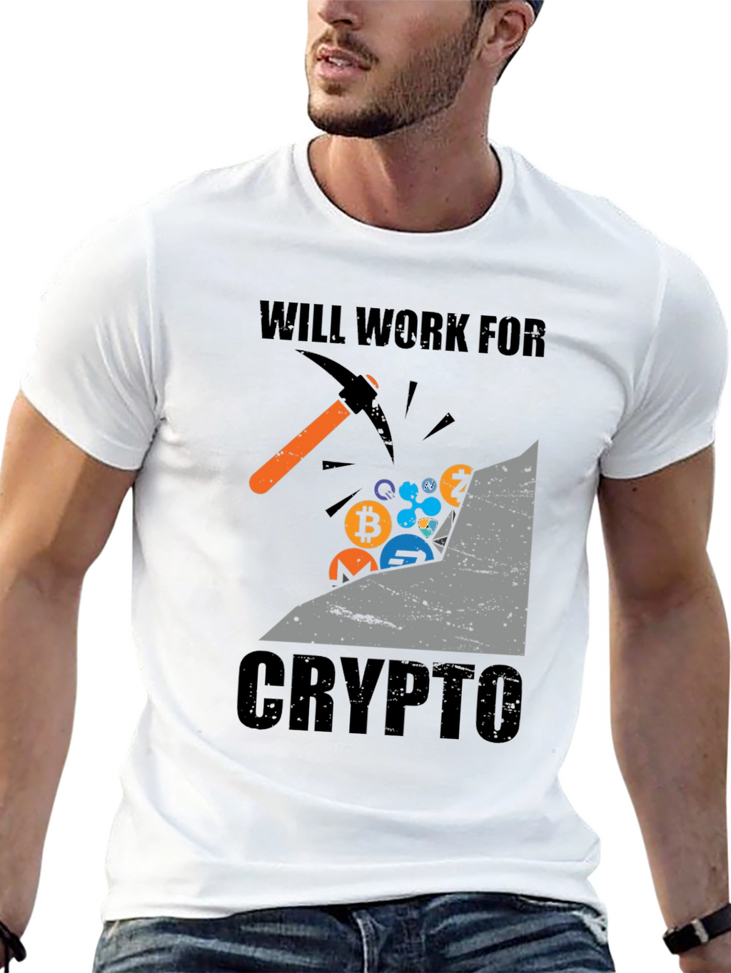 Will Work For Crypto T-Shirt