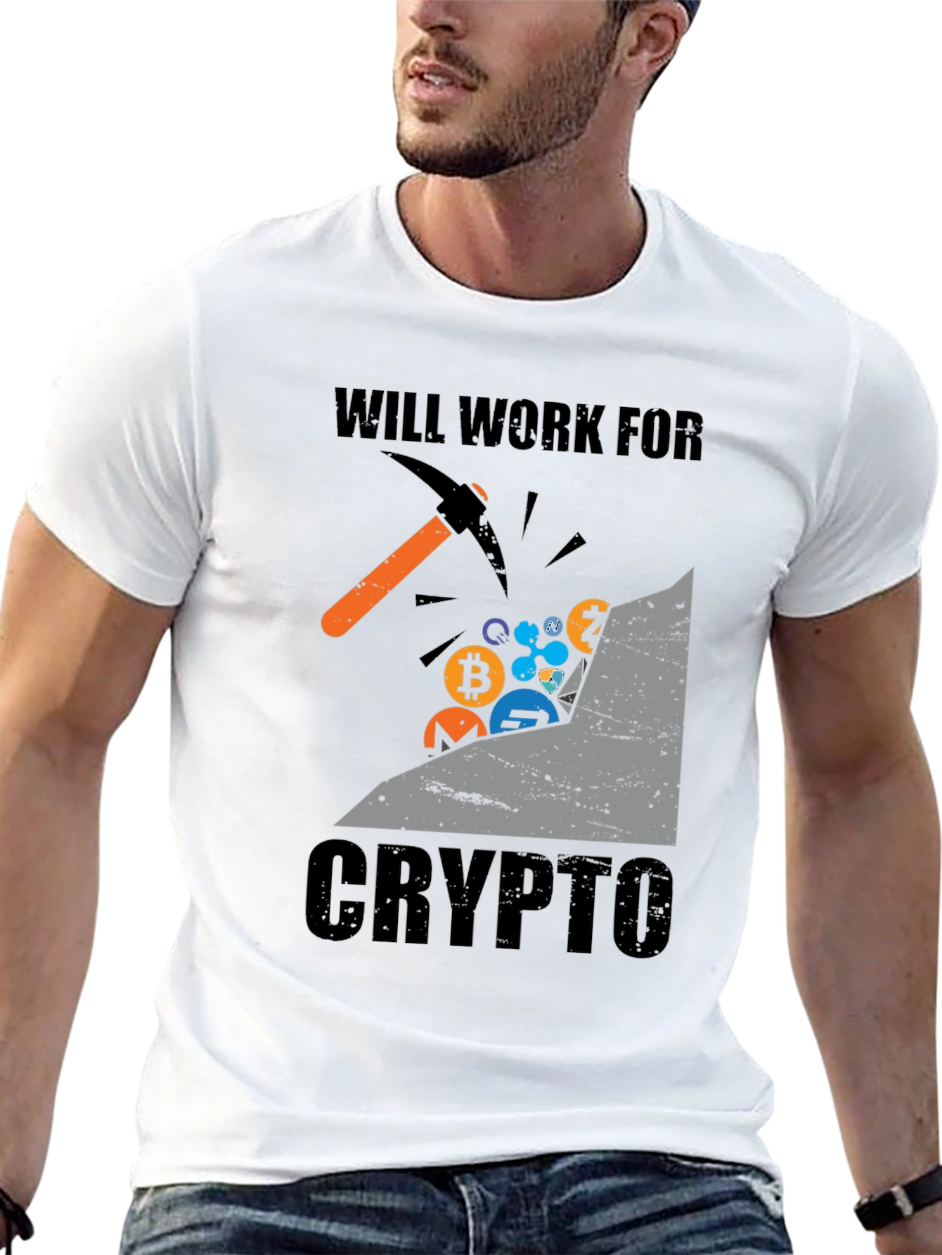 Will Work For Crypto T-Shirt