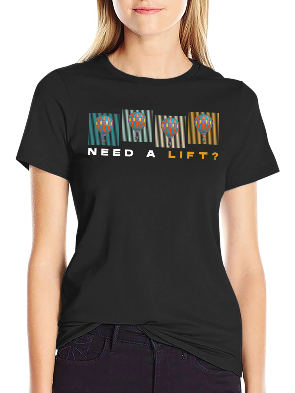 Need a Lift? Hot Air Balloon Graphic Tee