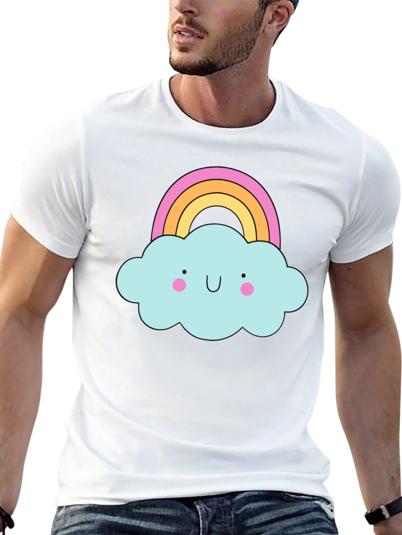 Cute Cloud Rainbow T-Shirt - Fun Graphic Tee