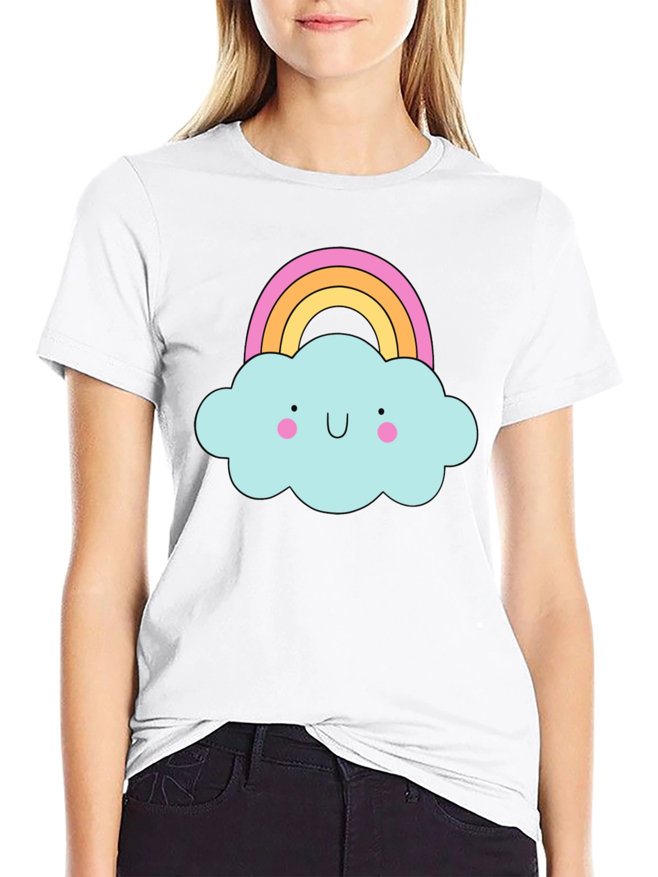 Cute Cloud Rainbow T-Shirt - Fun Graphic Tee