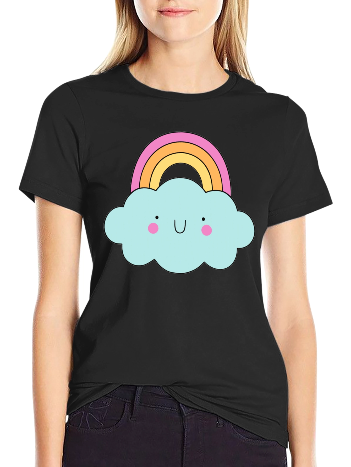 Cute Cloud Rainbow T-Shirt - Fun Graphic Tee