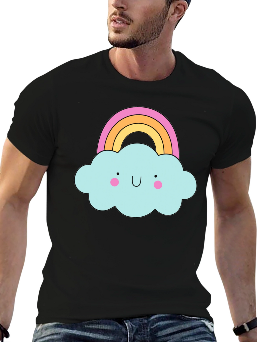Cute Cloud Rainbow T-Shirt - Fun Graphic Tee
