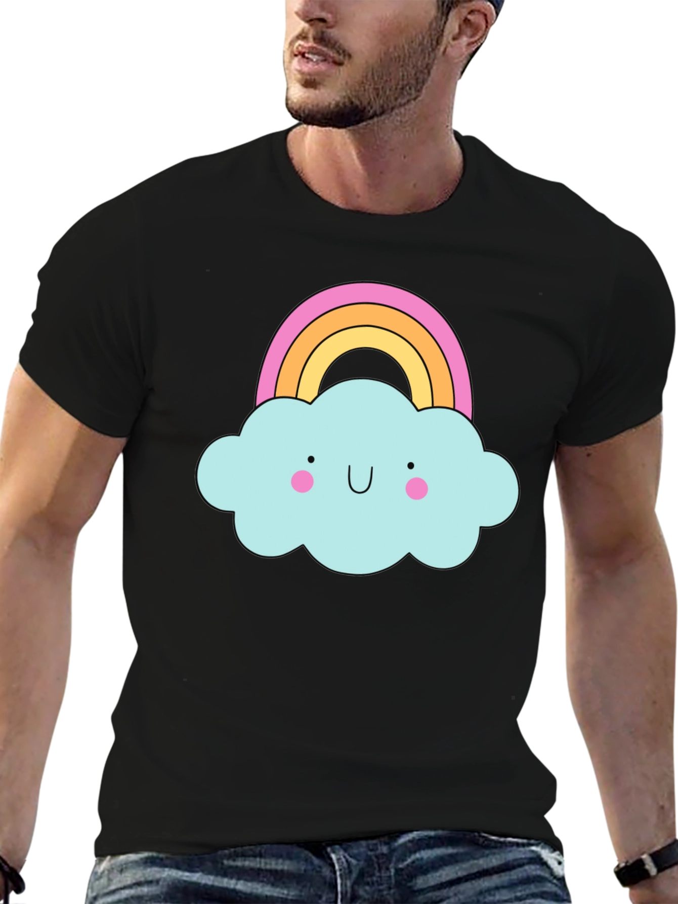 Cute Cloud Rainbow T-Shirt - Fun Graphic Tee