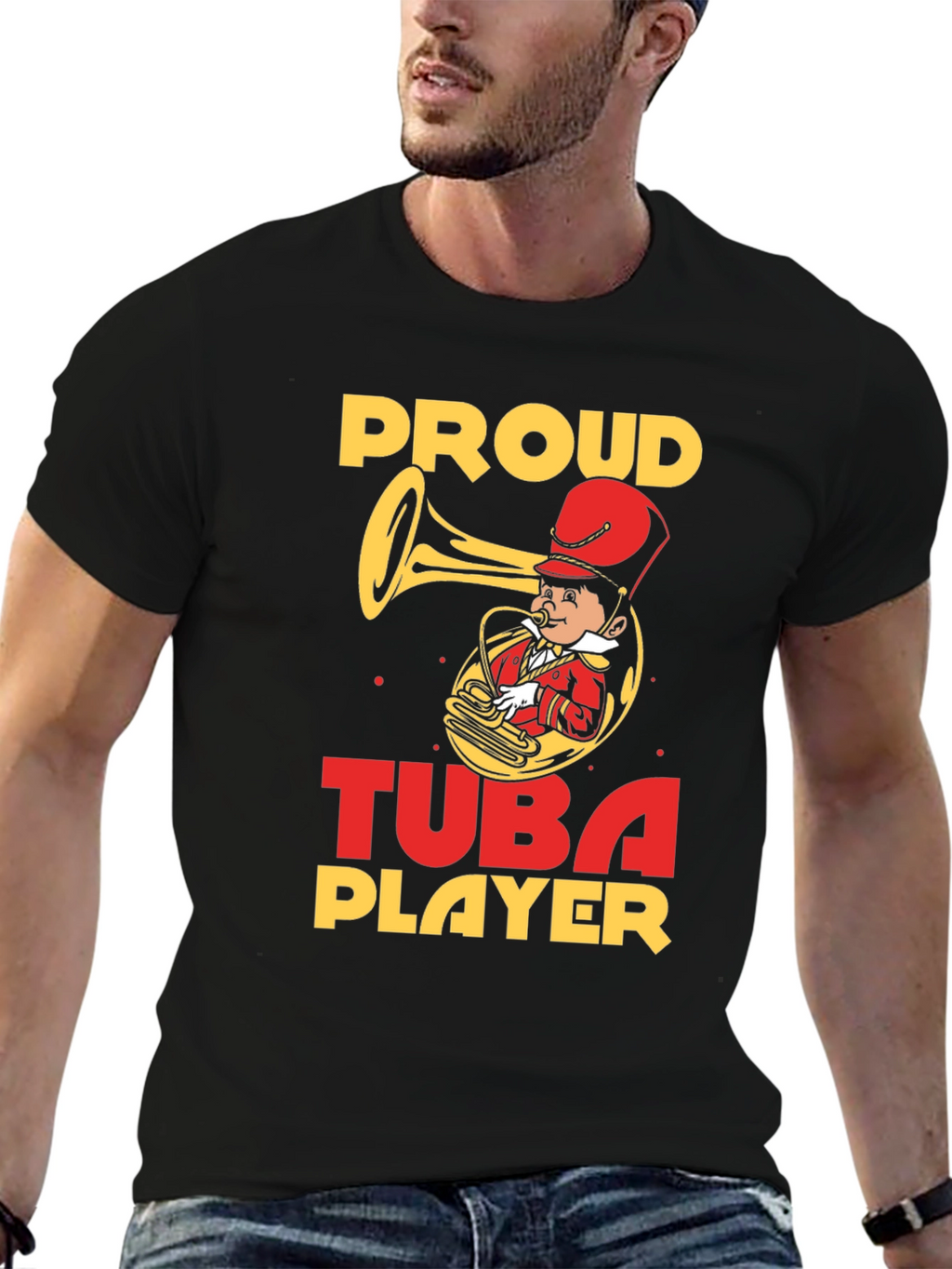 Proud Tuba Player Graphic T-Shirt