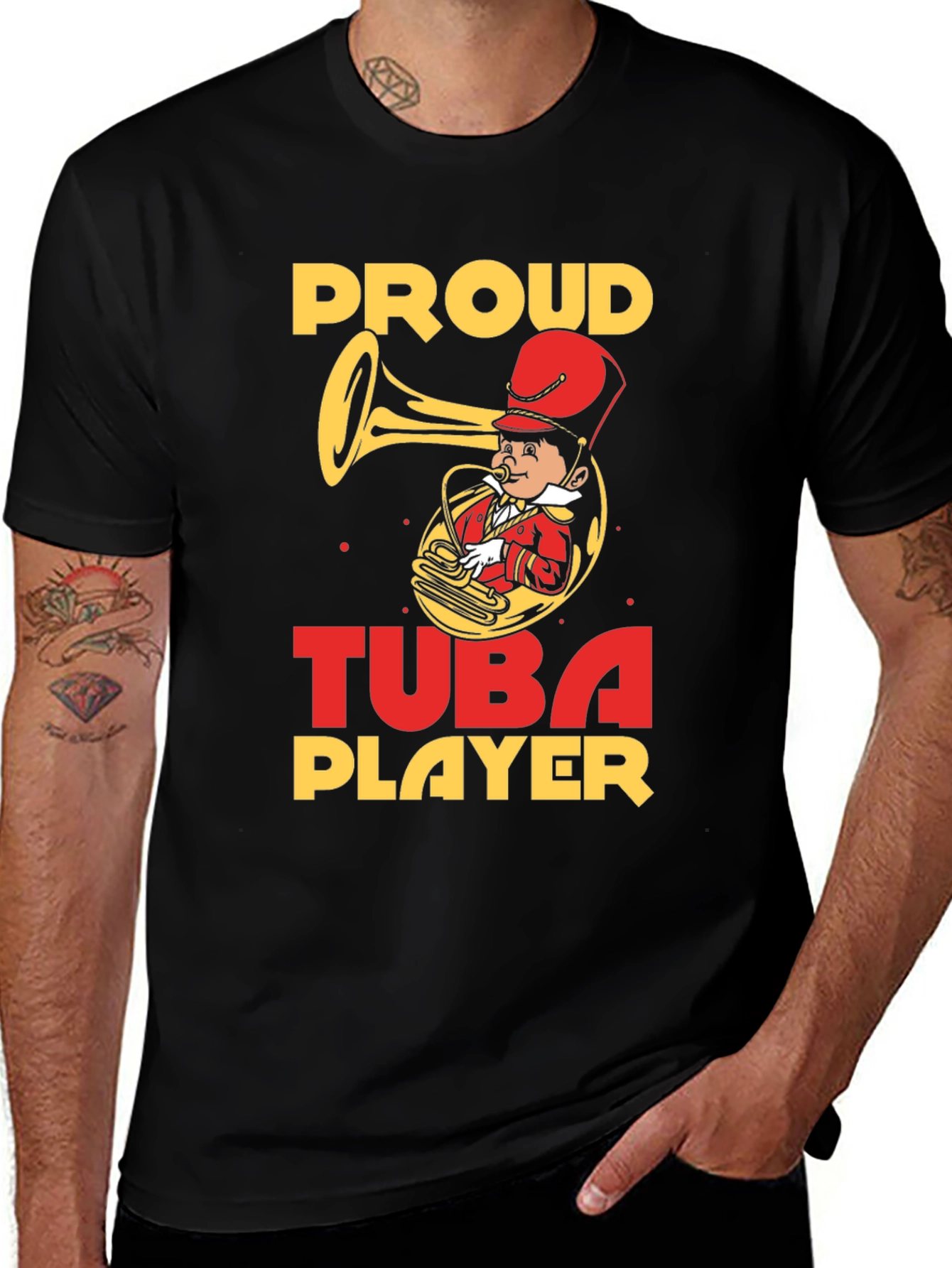 Proud Tuba Player Graphic T-Shirt