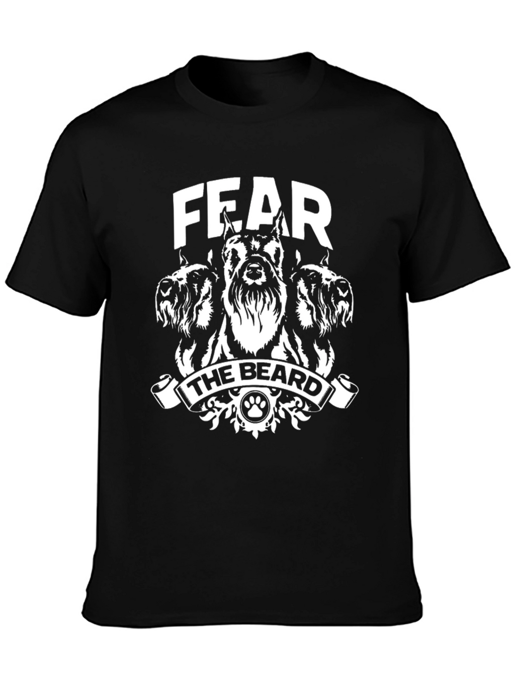 Fear the Beard Dog T-Shirt Funny Pet Lover Tee