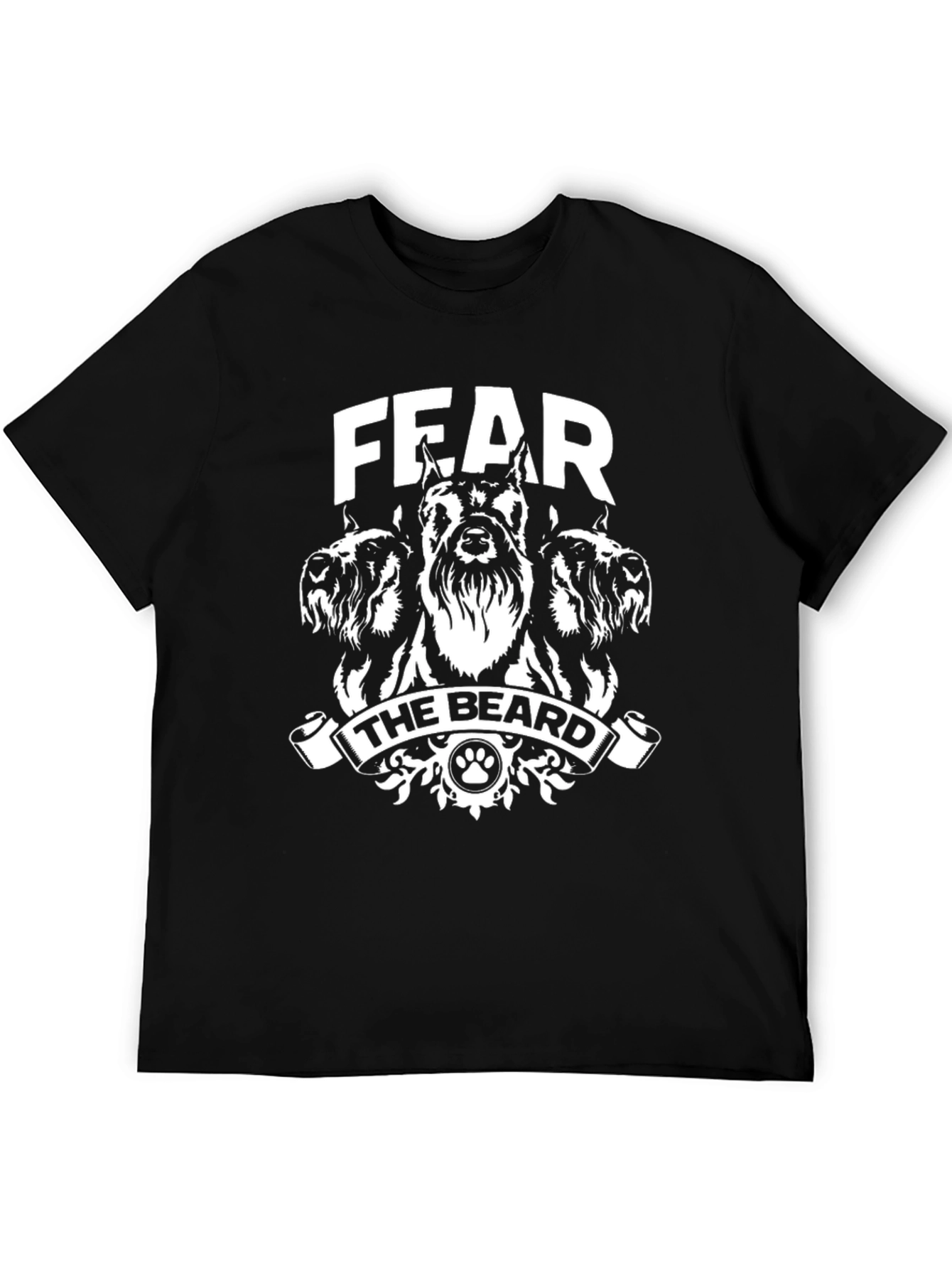 Fear the Beard Dog T-Shirt Funny Pet Lover Tee