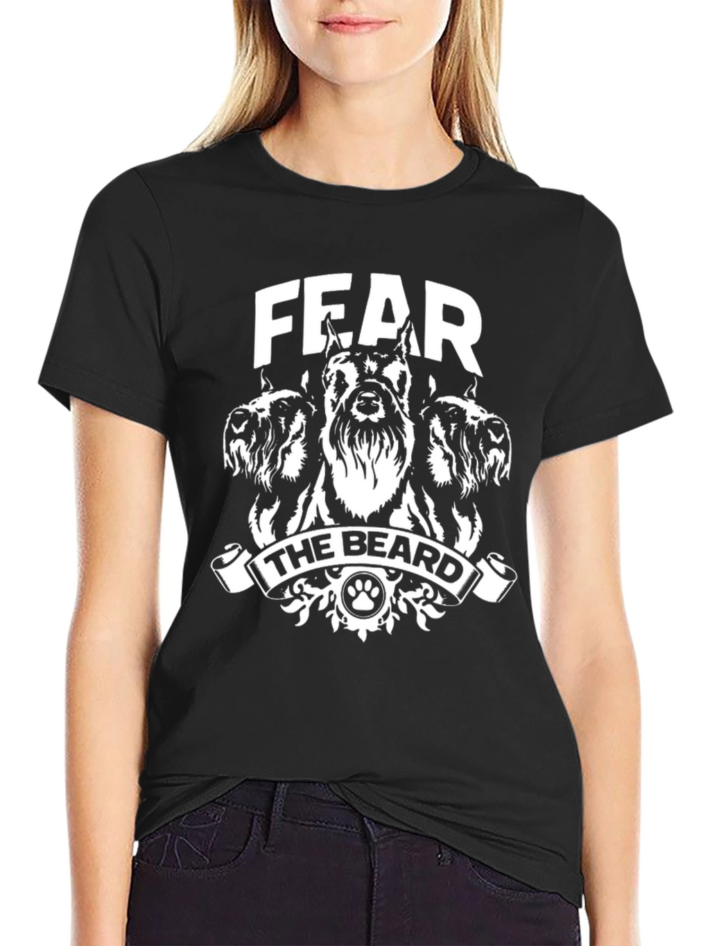 Fear the Beard Dog T-Shirt Funny Pet Lover Tee