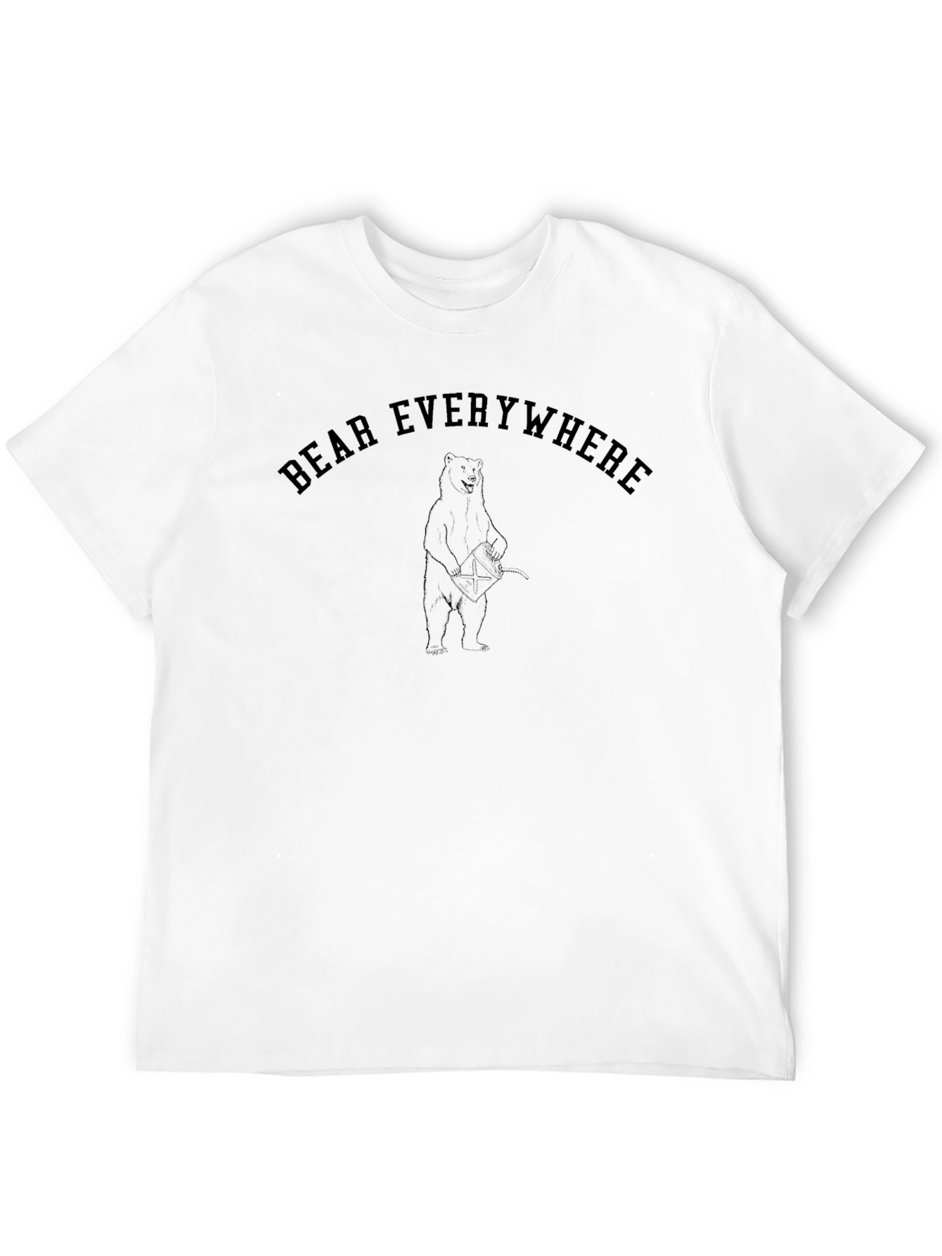 Bear Everywhere Black Graphic Tee