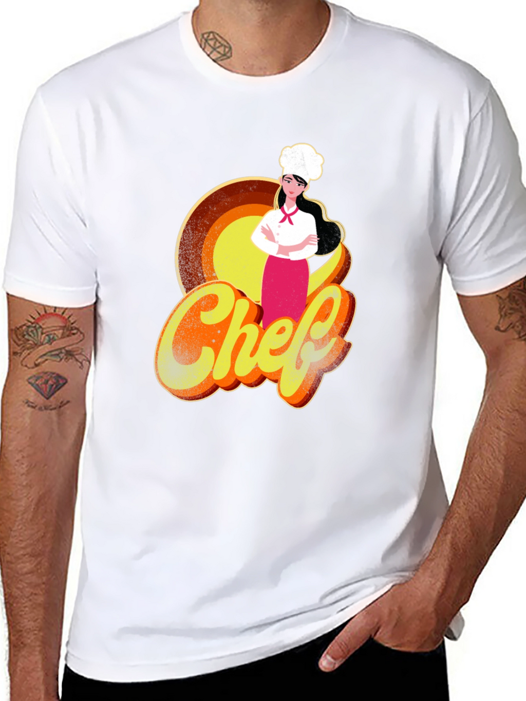 Chef Graphic T-Shirt - Retro Style Cook Tee