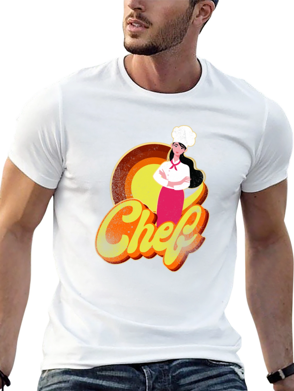 Chef Graphic T-Shirt - Retro Style Cook Tee