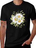 Daisy Bouquet Black T-Shirt