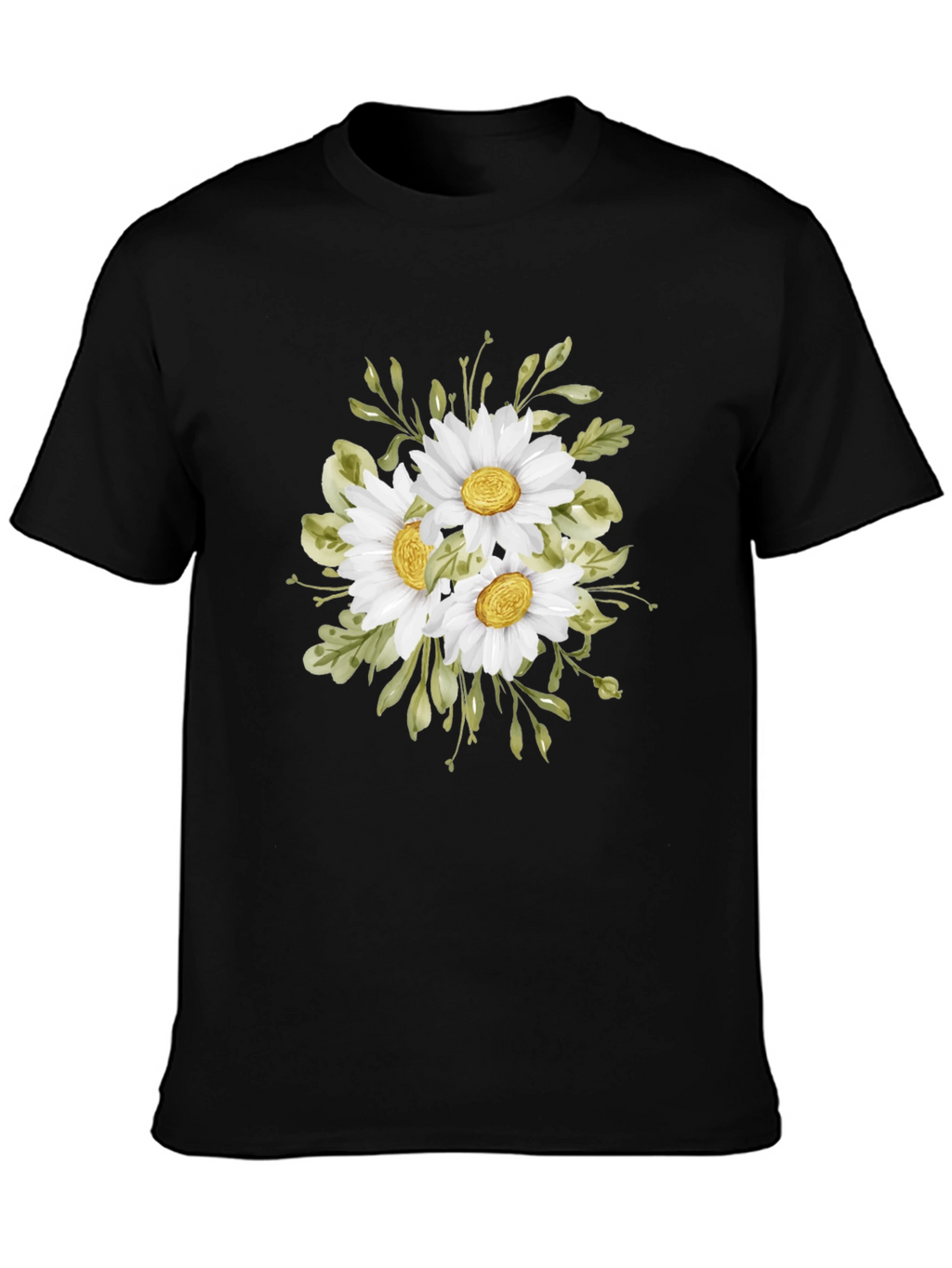 Daisy Bouquet Black T-Shirt