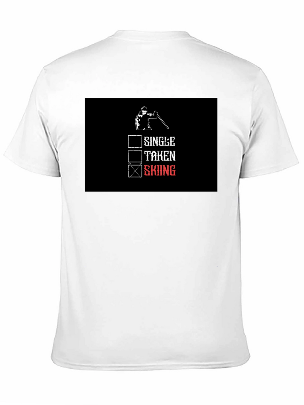 Skiing T-Shirt: Single Taken Skiing Checkbox Tee