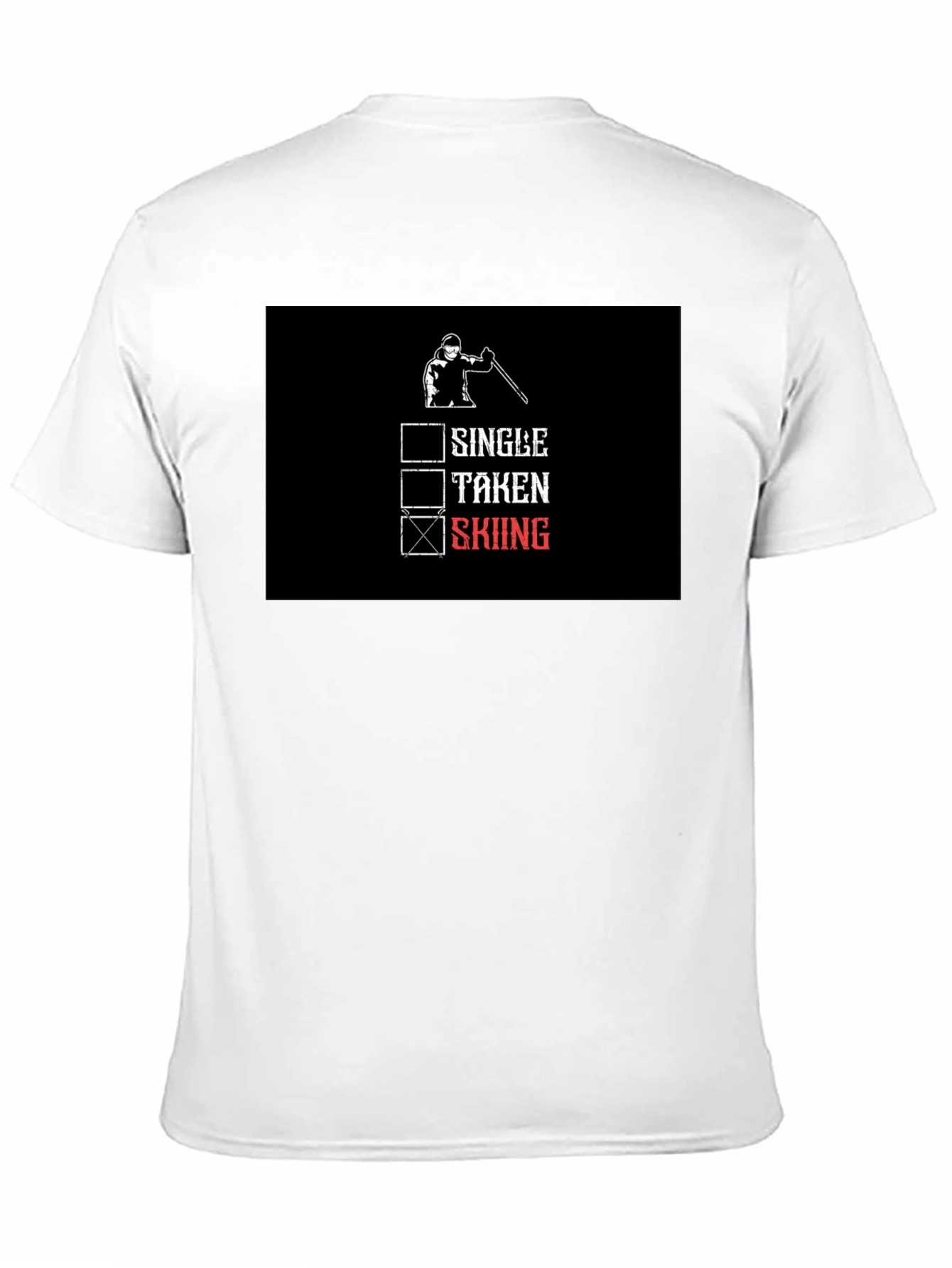 Skiing T-Shirt: Single Taken Skiing Checkbox Tee