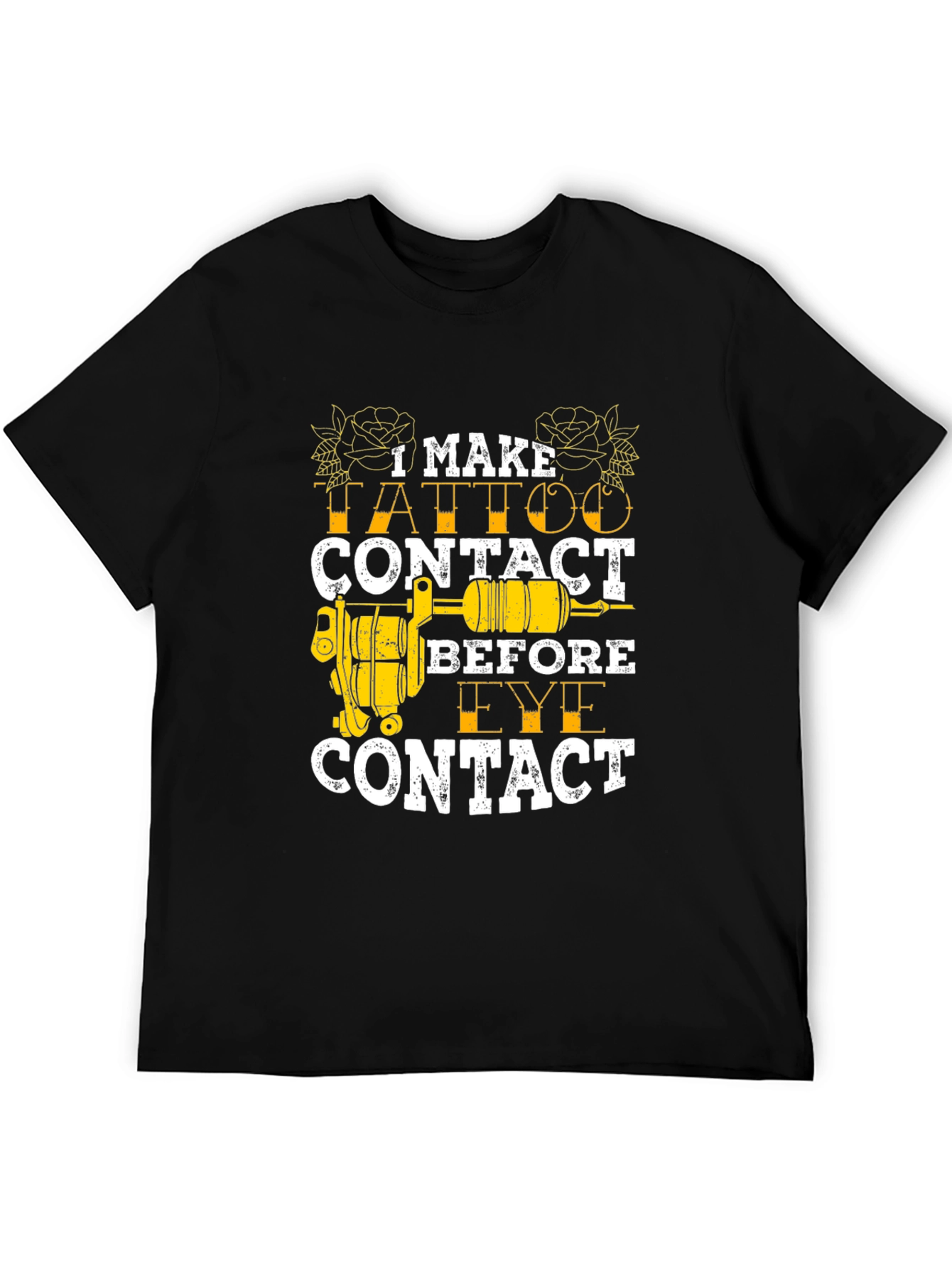 Tattoo Contact Black T-Shirt - Artist Humor