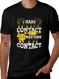 Tattoo Contact Black T-Shirt - Artist Humor