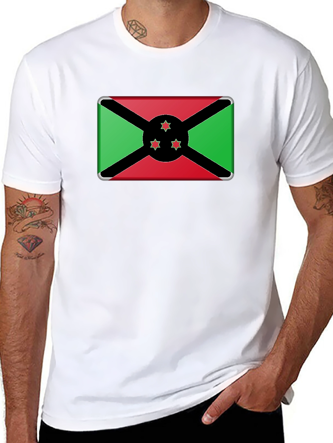Flag Graphic T-Shirt - Black