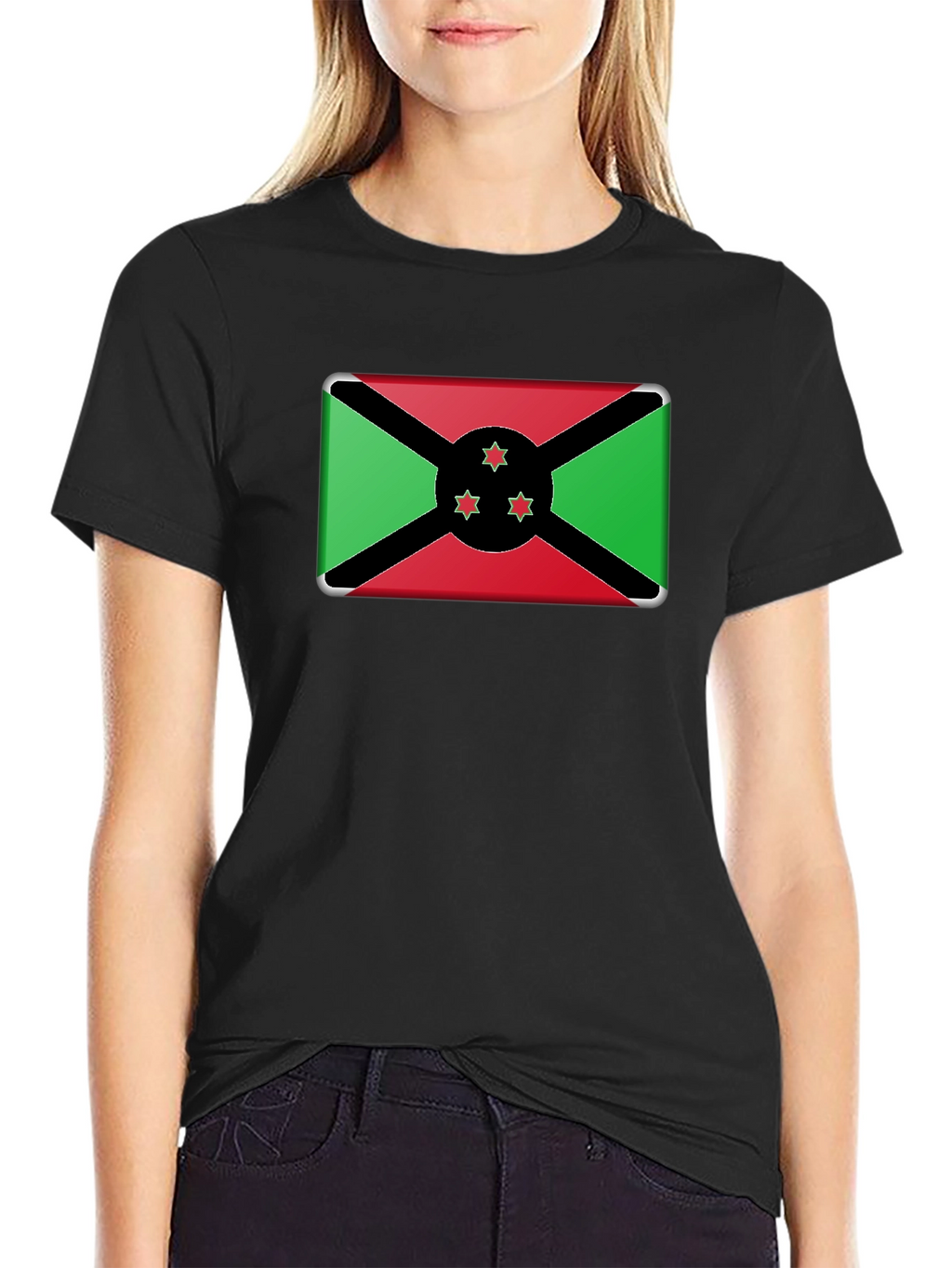 Flag Graphic T-Shirt - Black