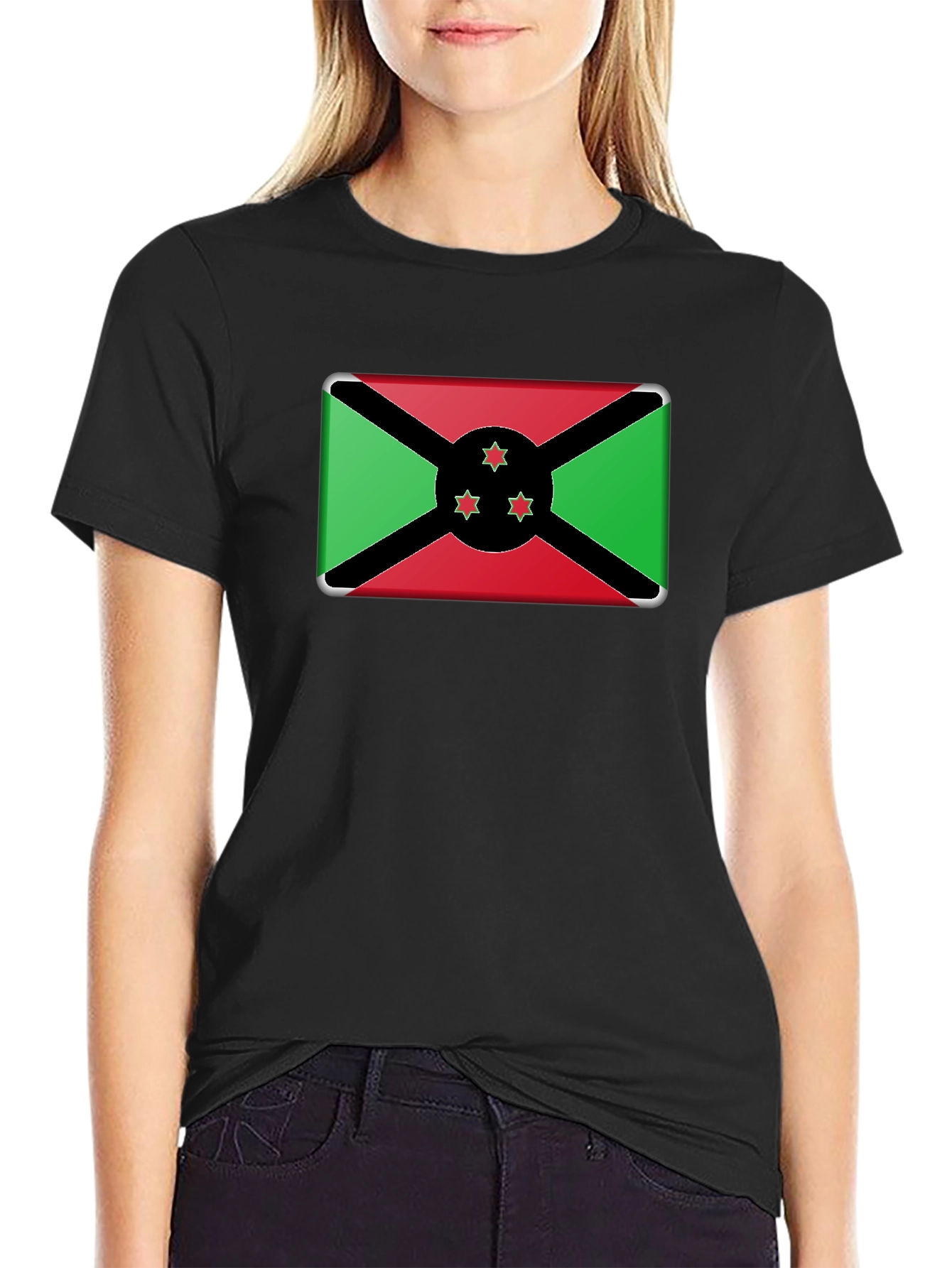 Flag Graphic T-Shirt - Black