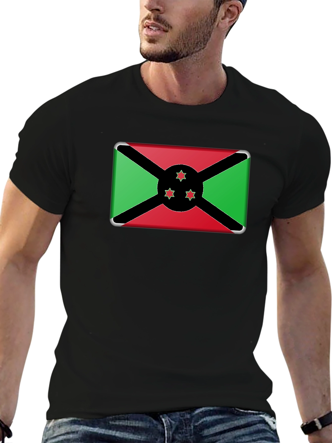 Flag Graphic T-Shirt - Black