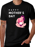 Happy Mothers Day Graphic Tee - Black