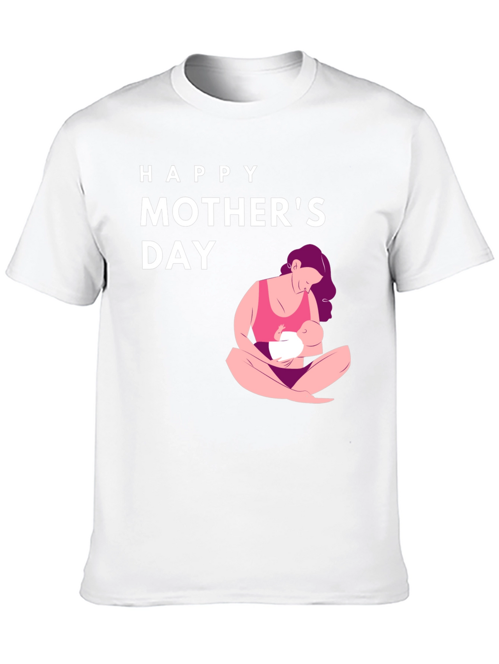Happy Mothers Day Graphic Tee - Black