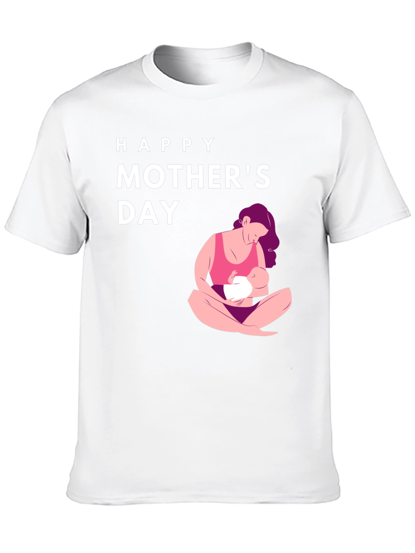 Happy Mothers Day Graphic Tee - Black